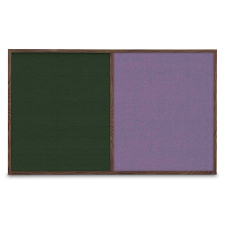 United Visual Products Sliding Door Indoor Enclosed Corkboard, 3 UV9000ACSH-SATIN-CINNABA